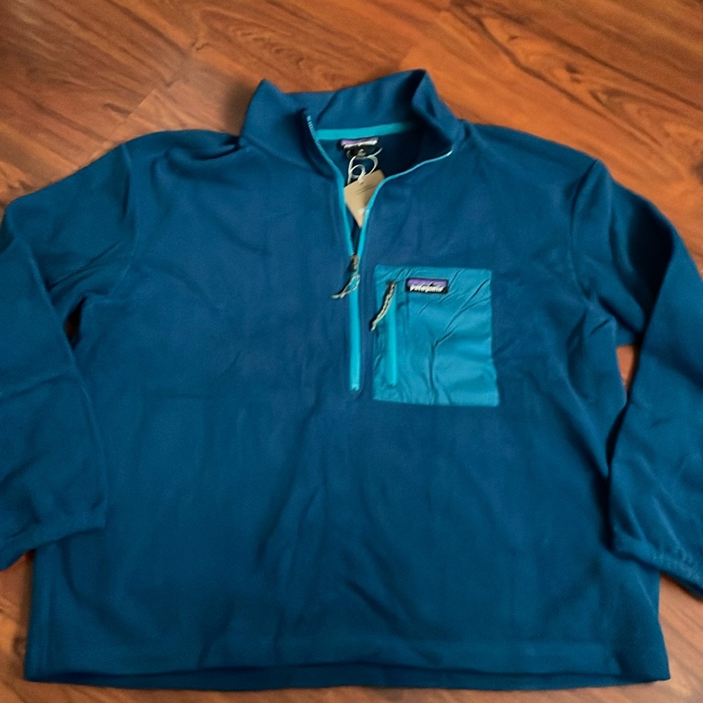 New Woman’s Patagonia Microdini 1/2 zip pullover lagom Blue sz XL 26260 NWT
